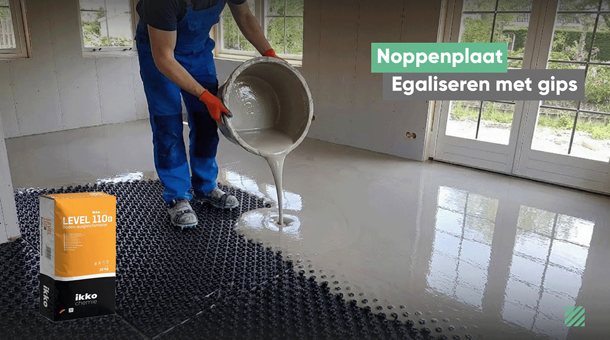 Egaliseren van vloerverwarming bij noppenplaat-systemen