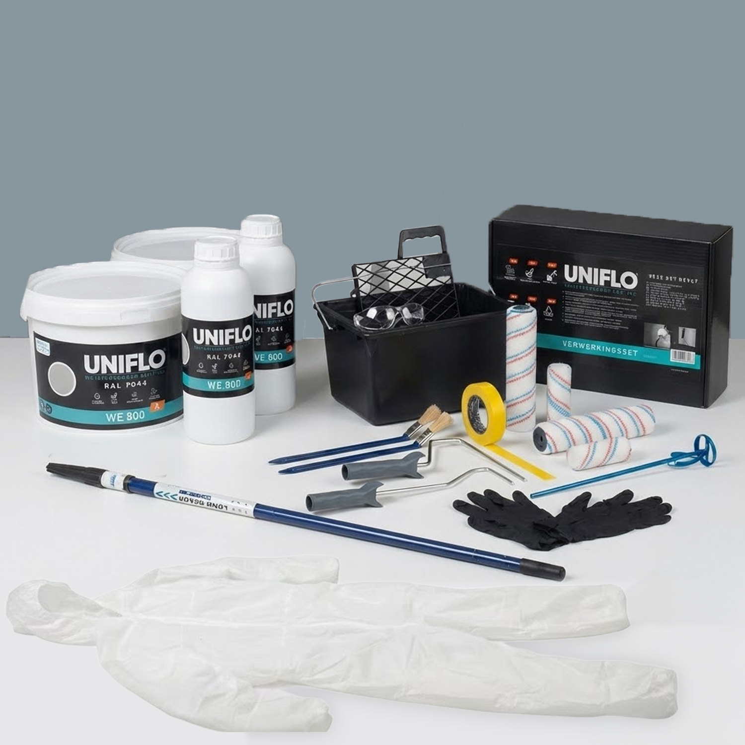 UNIFLO Epoxycoatingset 20m² | RAL 7001