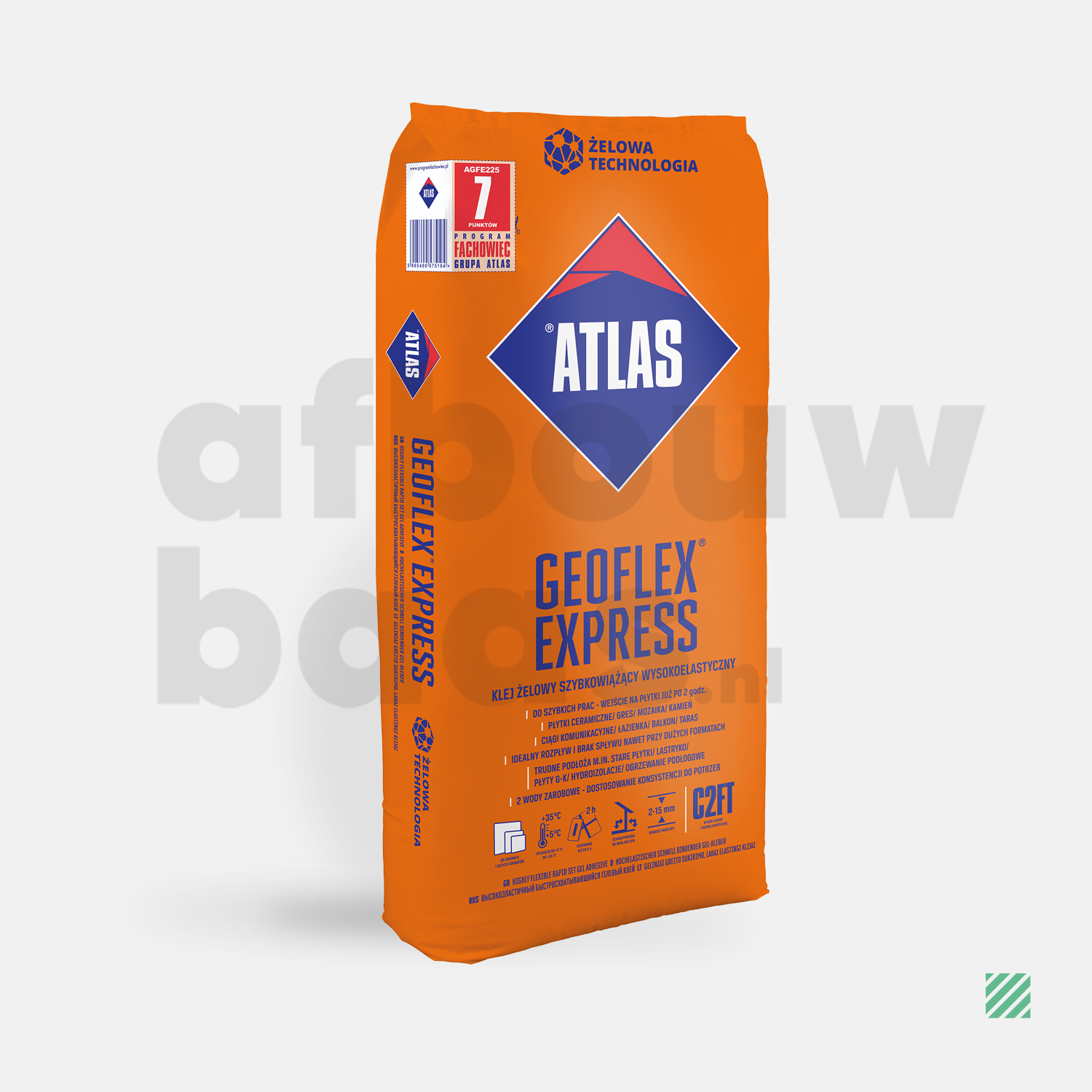 Atlas Geoflex Express zeer flexibele snellijm 25 KG (C2FT 2-15 mm)