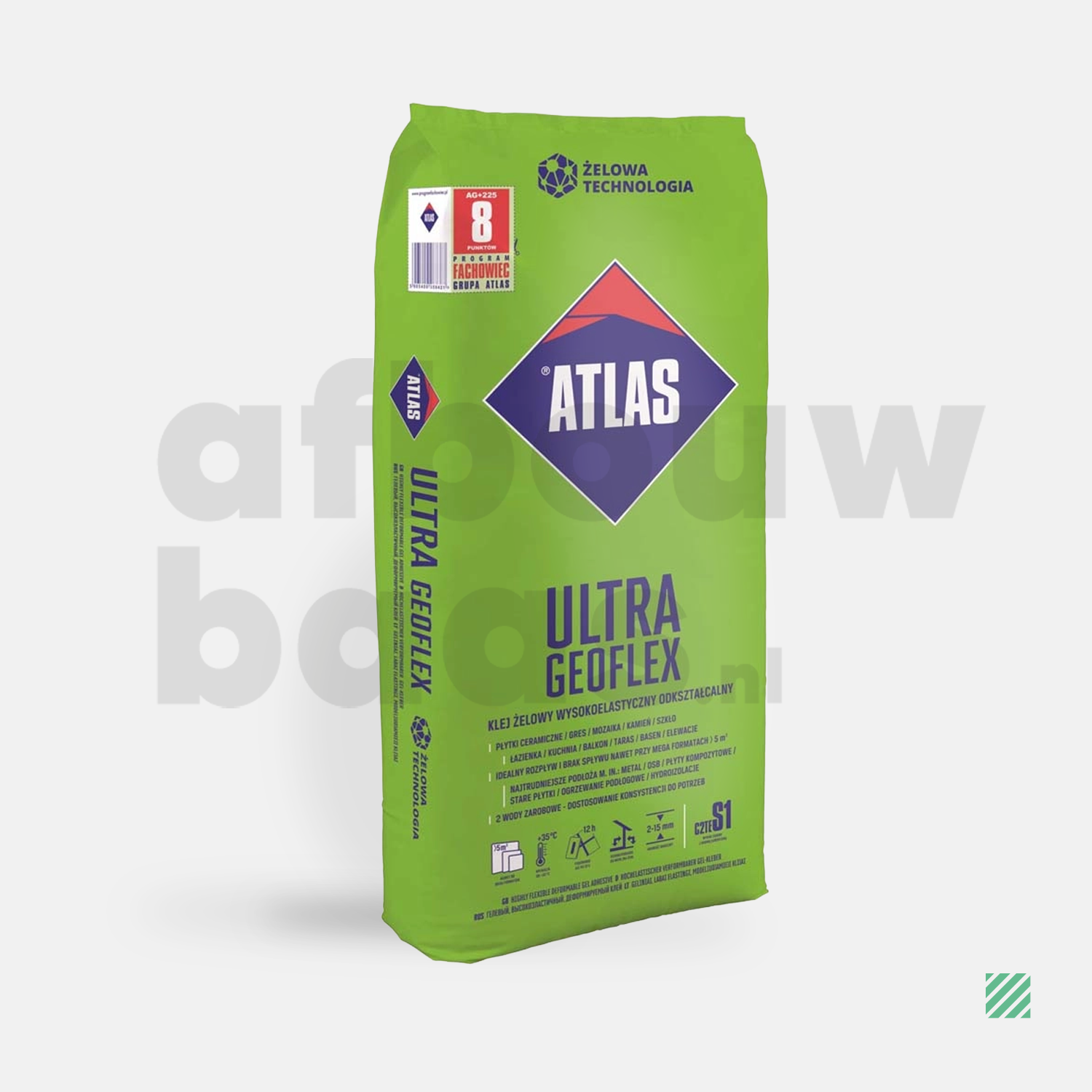 Atlas Geoflex Ultra zeer flexibele tegellijm 25 KG (C2TE S1 2-15 mm)