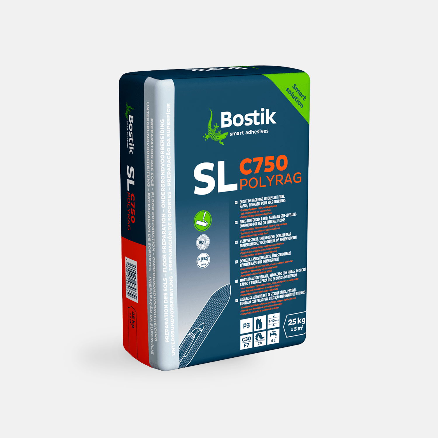 Bostik SL C750 polyrag vezelversterkte egaline 25kg