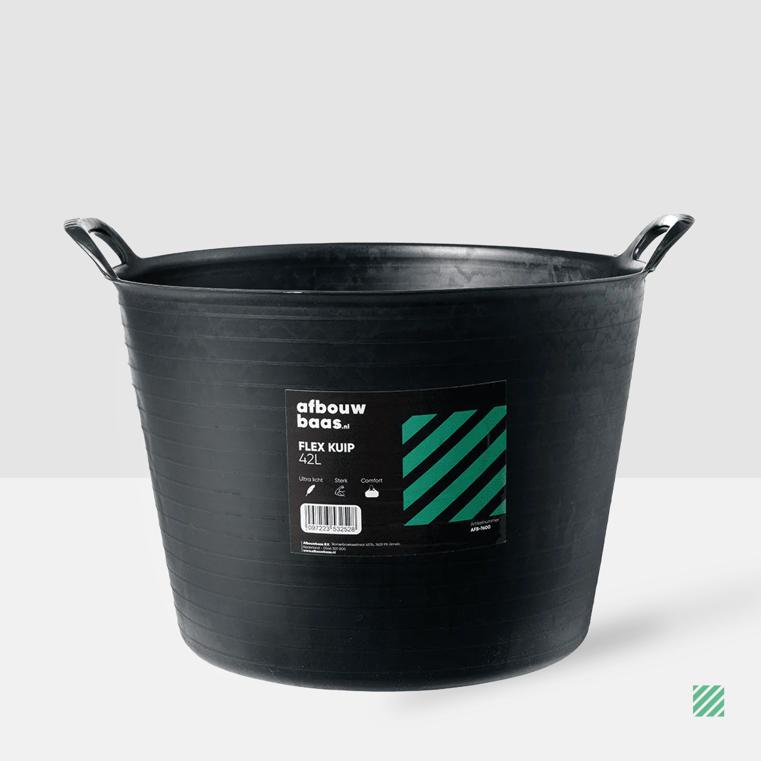 Afbouwbaas kunststof Flexkuip mengkuip 40L