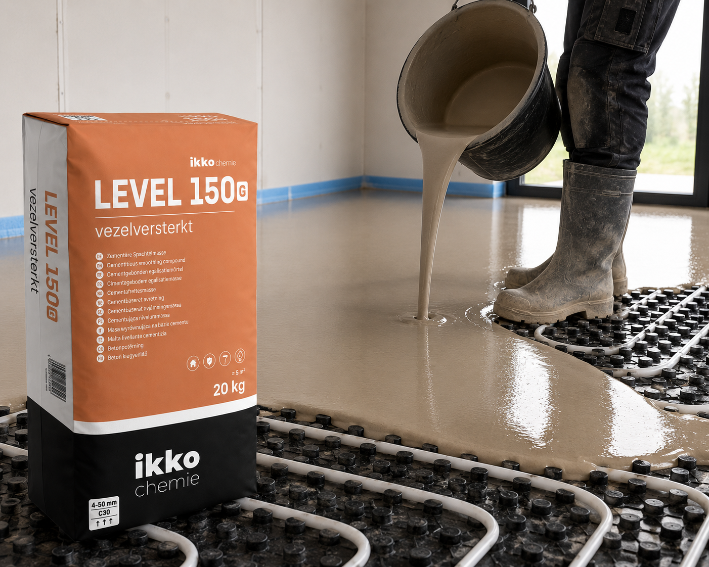 IKKO Level 150G Vezelversterkt Egaline 20 KG (4-50mm)