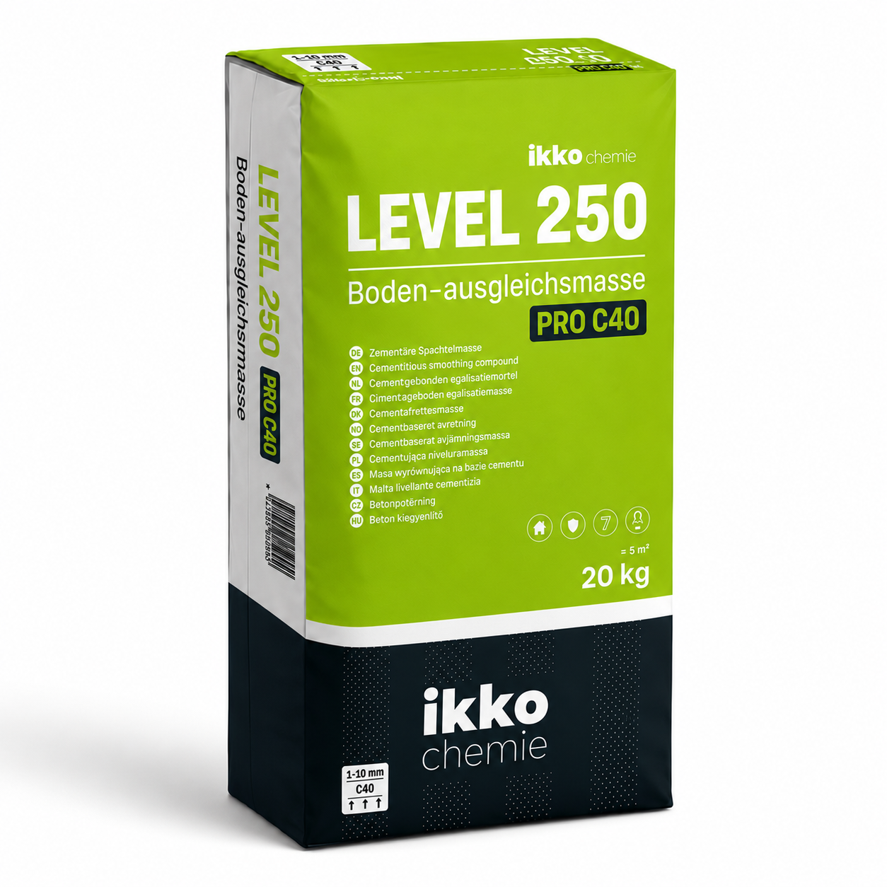 Ikko Level 250 PRO C40 – Premium Zelfnivellerende Egaline 20kg