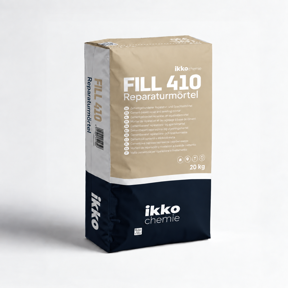 IKKO Fill 410 – Uitvlakmortel voor vloerverwarmingssleuven 20 KG (3-50mm)