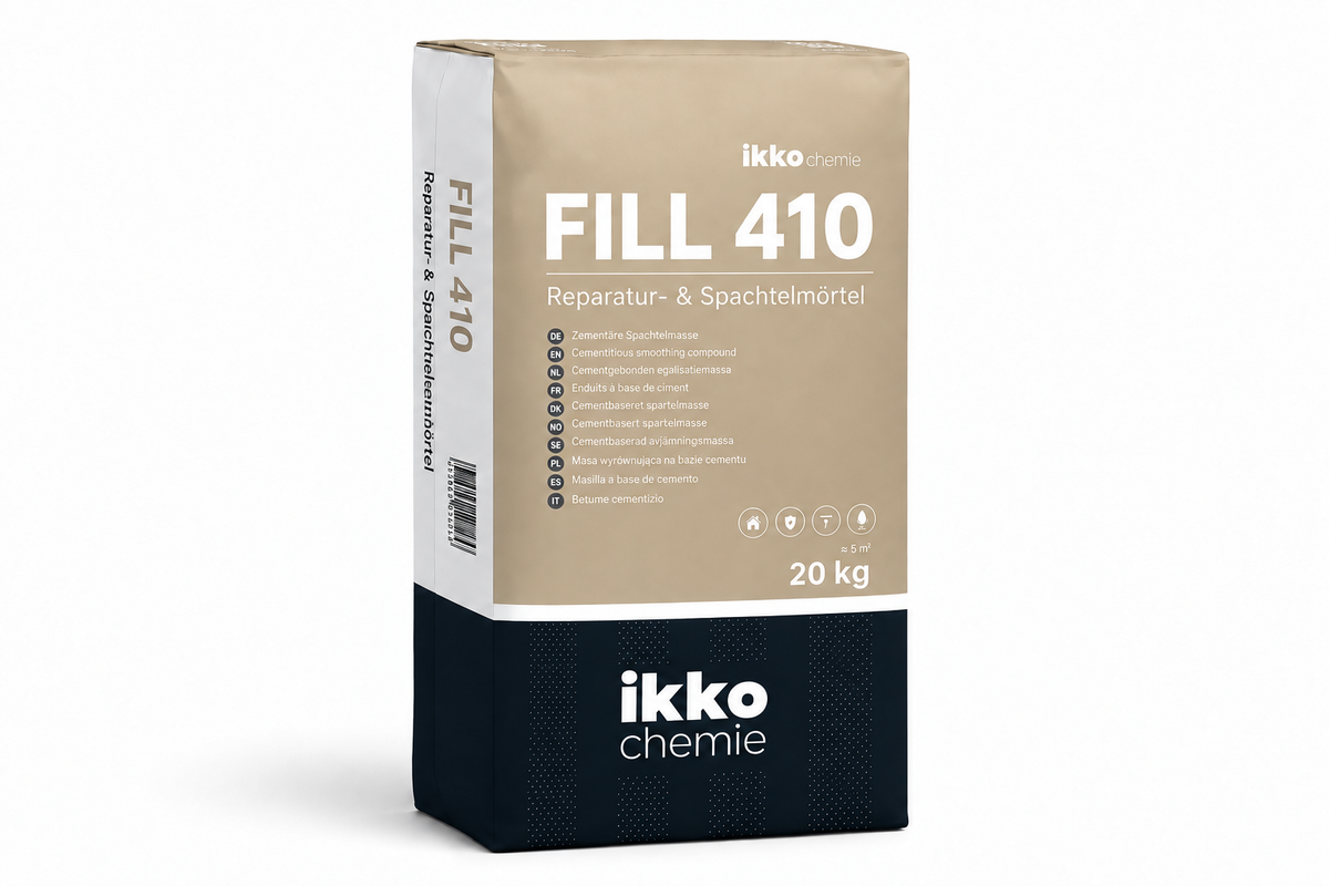 IKKO Fill 410 – Uitvlakmortel voor vloerverwarmingssleuven 20 KG (3-50mm)
