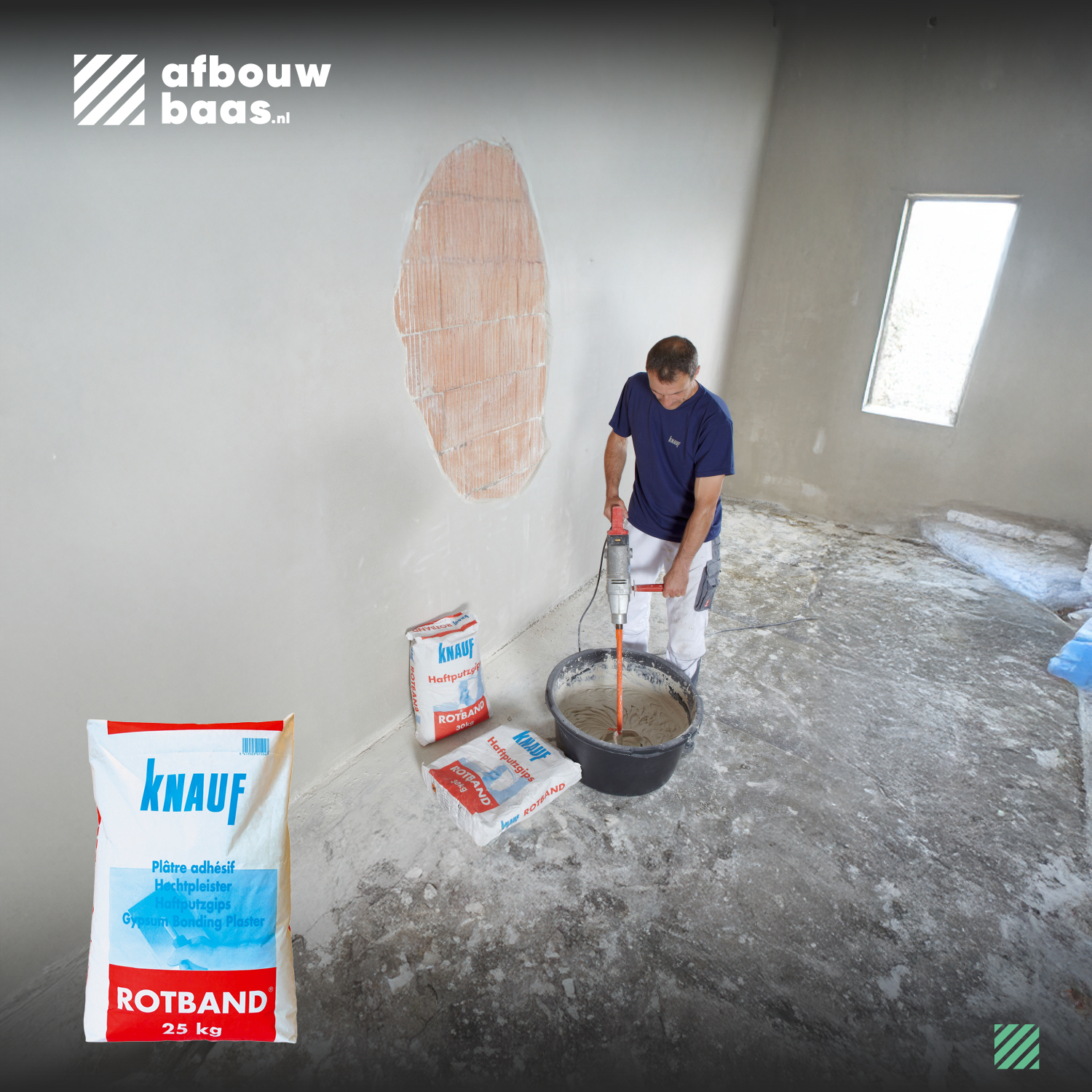 Knauf Roodband Handpleister 25 kg