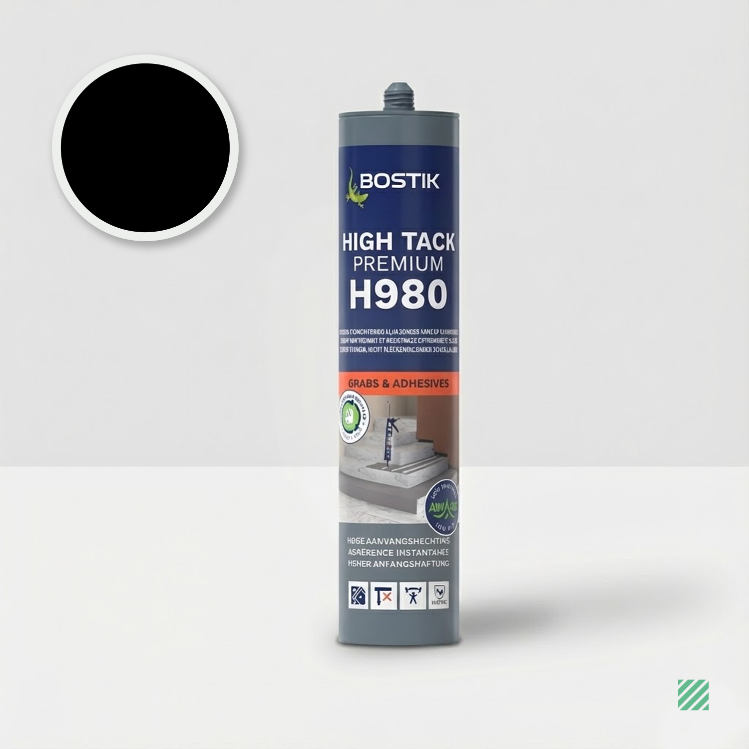 Bostik H980 Premium High Tack 290ml Zwart