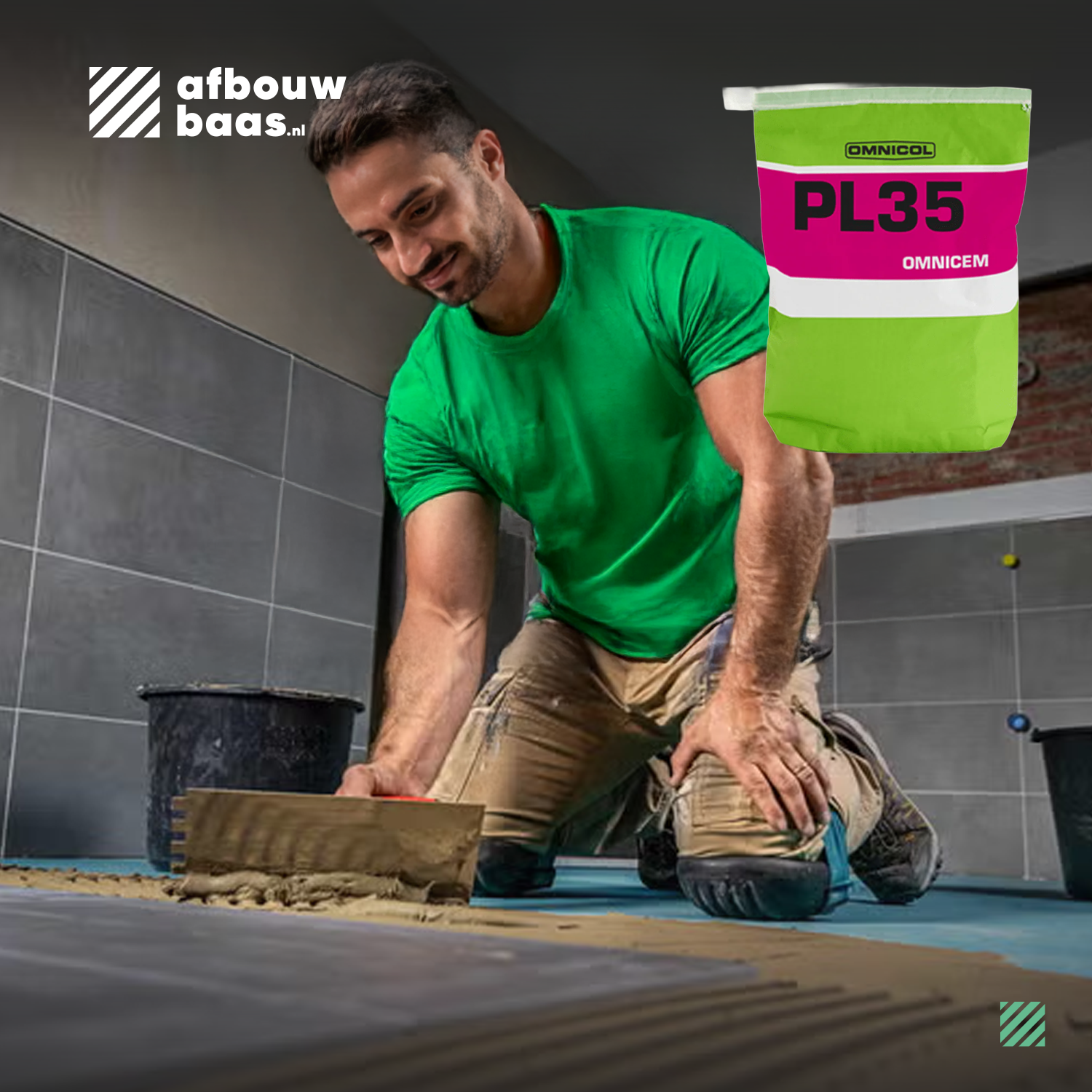 PL35 Omnicol Universele Poedertegellijm 25 KG (C2TE 0-10 mm)