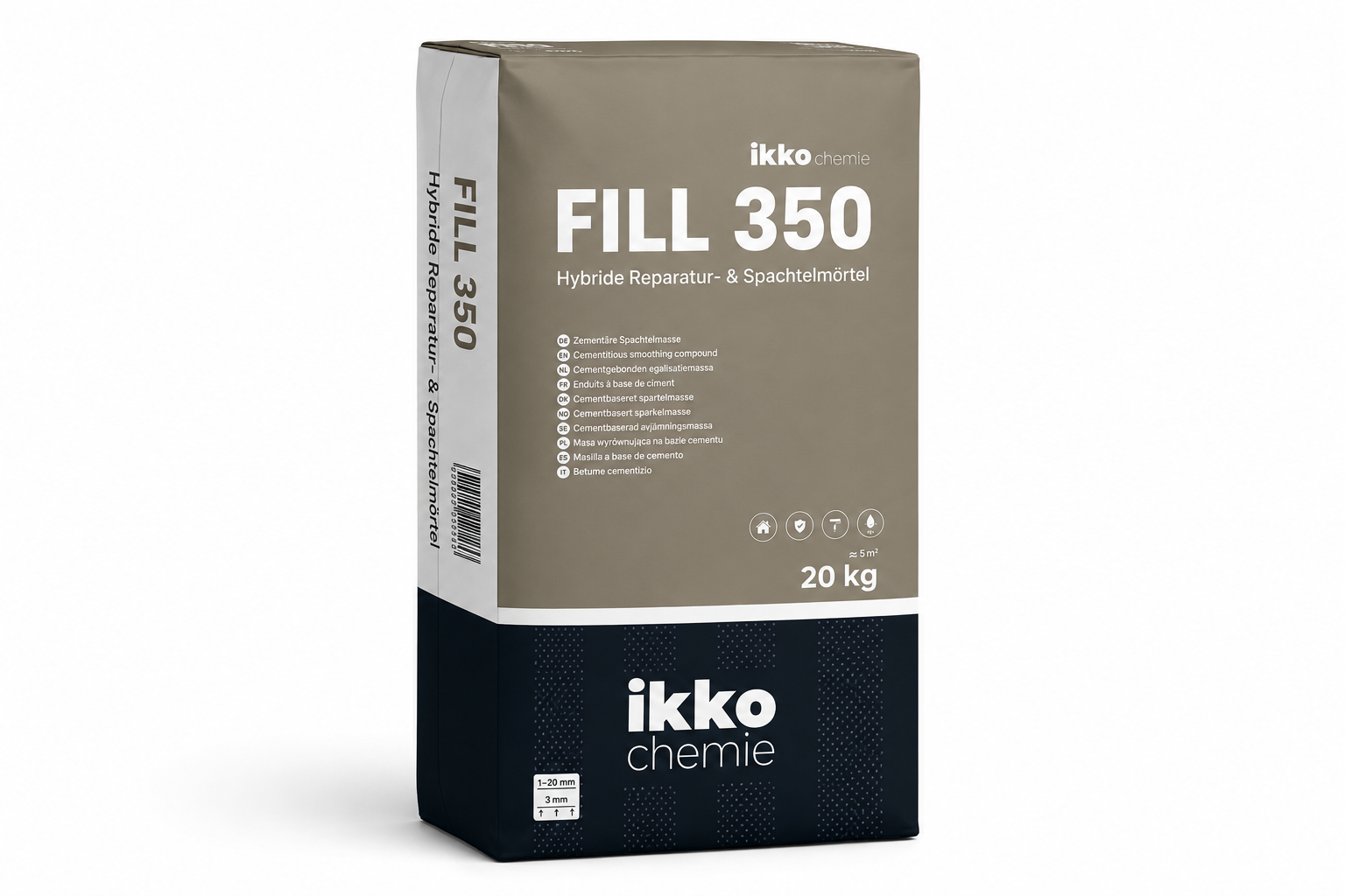 IKKO Fill 350 – Uitvlakmortel voor Vloerverwarmingssleuven 20kg